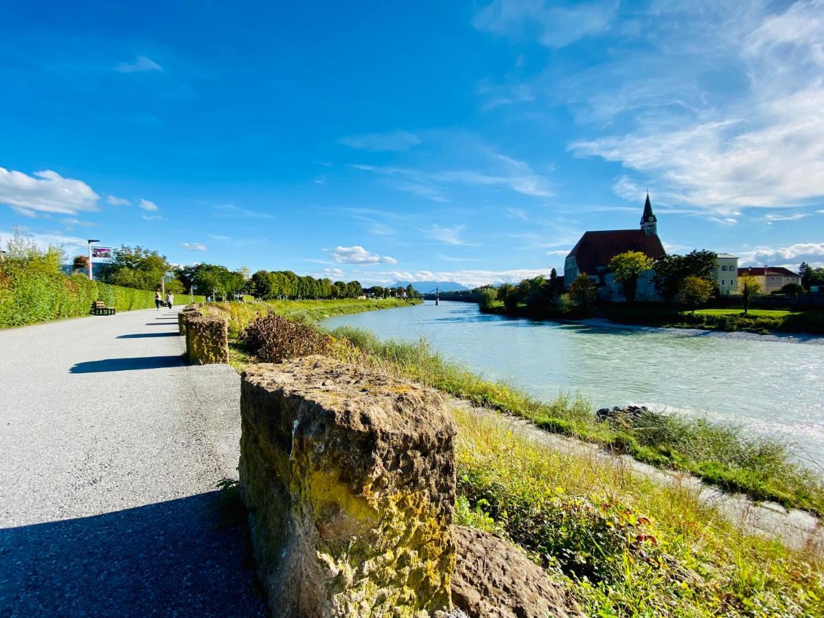 Ferienwohnung An Der Romantischen Salzachschleife Naehe Salzburg Laufen Exterior foto